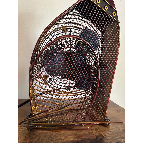 VTG Deco Breeze Decorative Dog Metal Bronze 13" 2 Speed Fan *TESTED/WORKING* - Picture 11 of 14